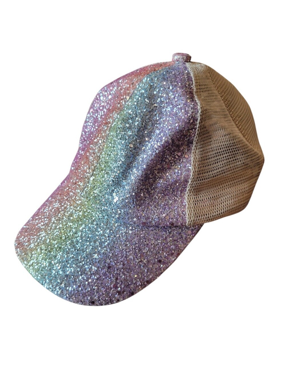 Glitter Pastel Rainbow Trucker Hat